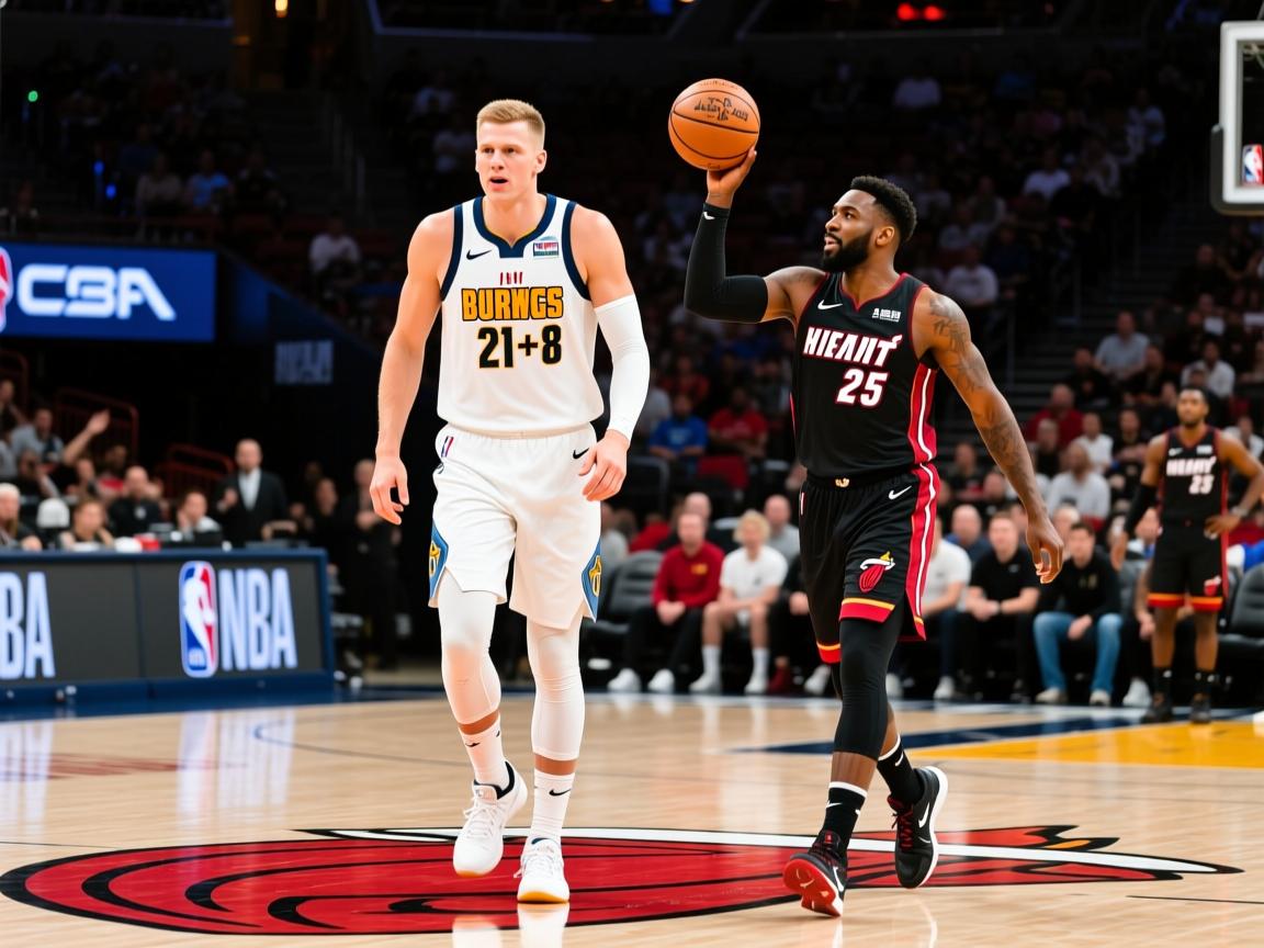 约基奇21+8伤退掘金惨负热火鲍威尔25分引8人上双大胜