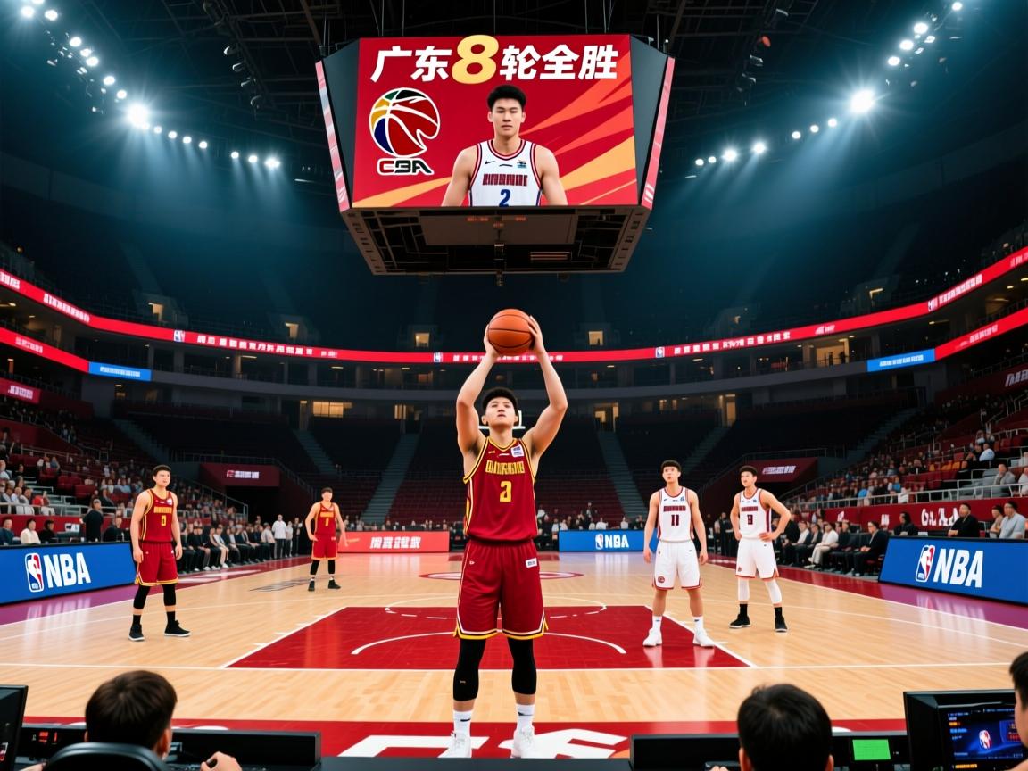 随着广东8轮全胜，广厦送北京首败，CBA最新积分榜有变：榜首易主